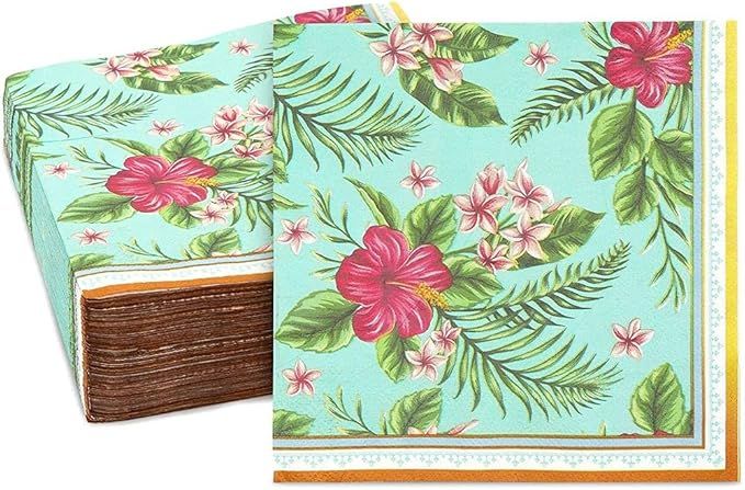 Plumeria Paper Napkins (6.5 x 6.5 In, 150 Pack) | Amazon (US)
