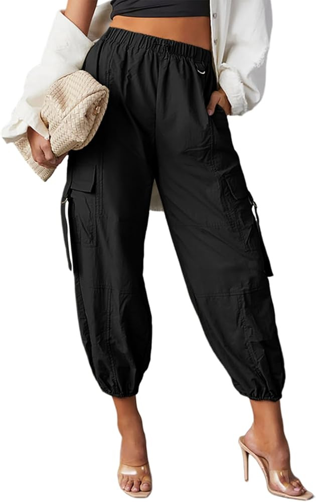 Dokotoo Cargo Pants Women 2024 High Waist Casual Work Hiking Pants for Women with 5 Pockets Pants | Amazon (US)