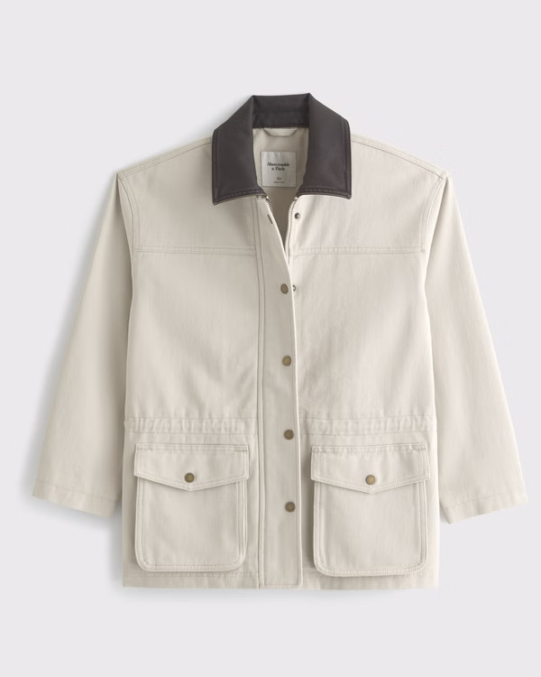 Cinched Waist Workwear Jacket | Abercrombie & Fitch (US)