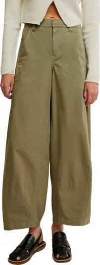 Free People Rylee Wide Leg Chinos in Crystral Kelp at Nordstrom, Size 2 | Nordstrom