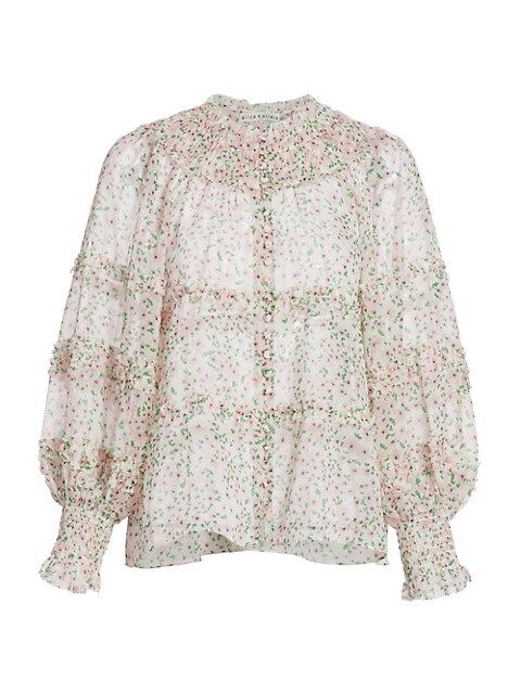 Margery Ruffle Floral Blouse | Saks Fifth Avenue
