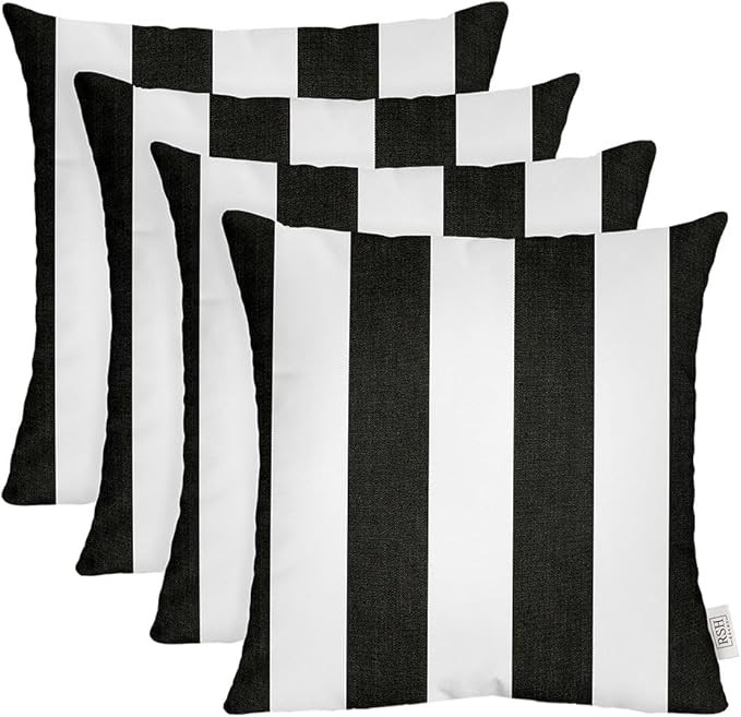 RSH DECOR: Sunbrella Square Throw Pillows Set of 4 | 24" x 24" | Water and Fade-Resistant Perform... | Amazon (US)
