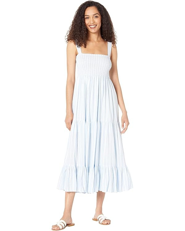 Tommy Hilfiger Women's Tiered Striped Maxi Dress Casual | Amazon (US)