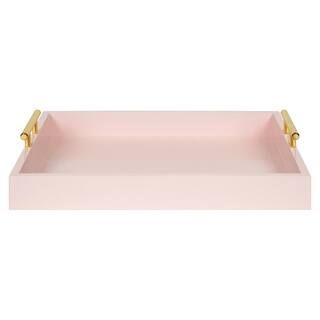 Kate and Laurel Lipton Pink Decorative Tray 212469 - The Home Depot | The Home Depot