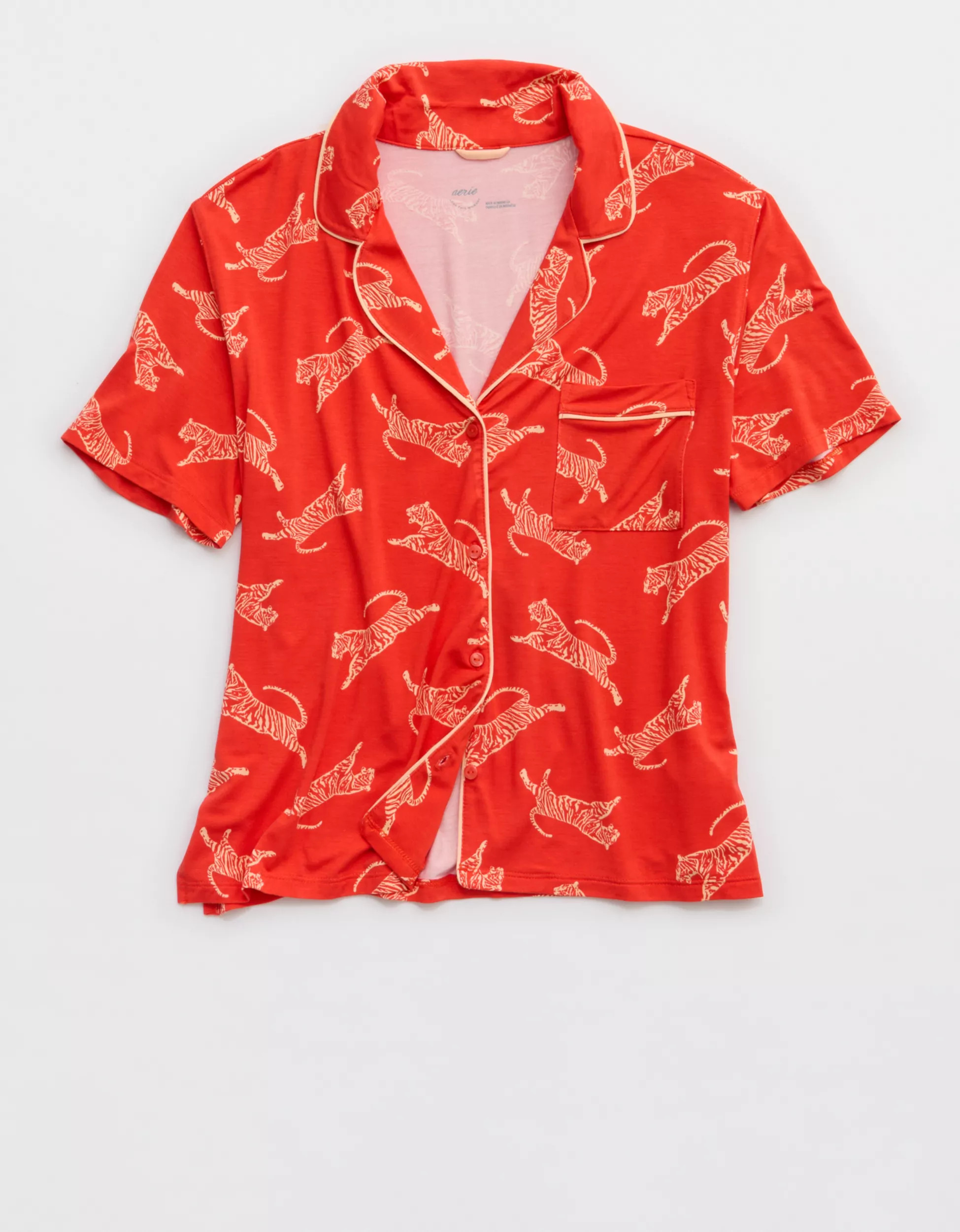 Aerie Real Soft® Short Sleeve Pajama Shirt | Aerie