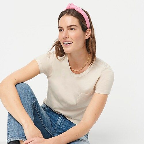 Knot headband in solid cotton | J.Crew US