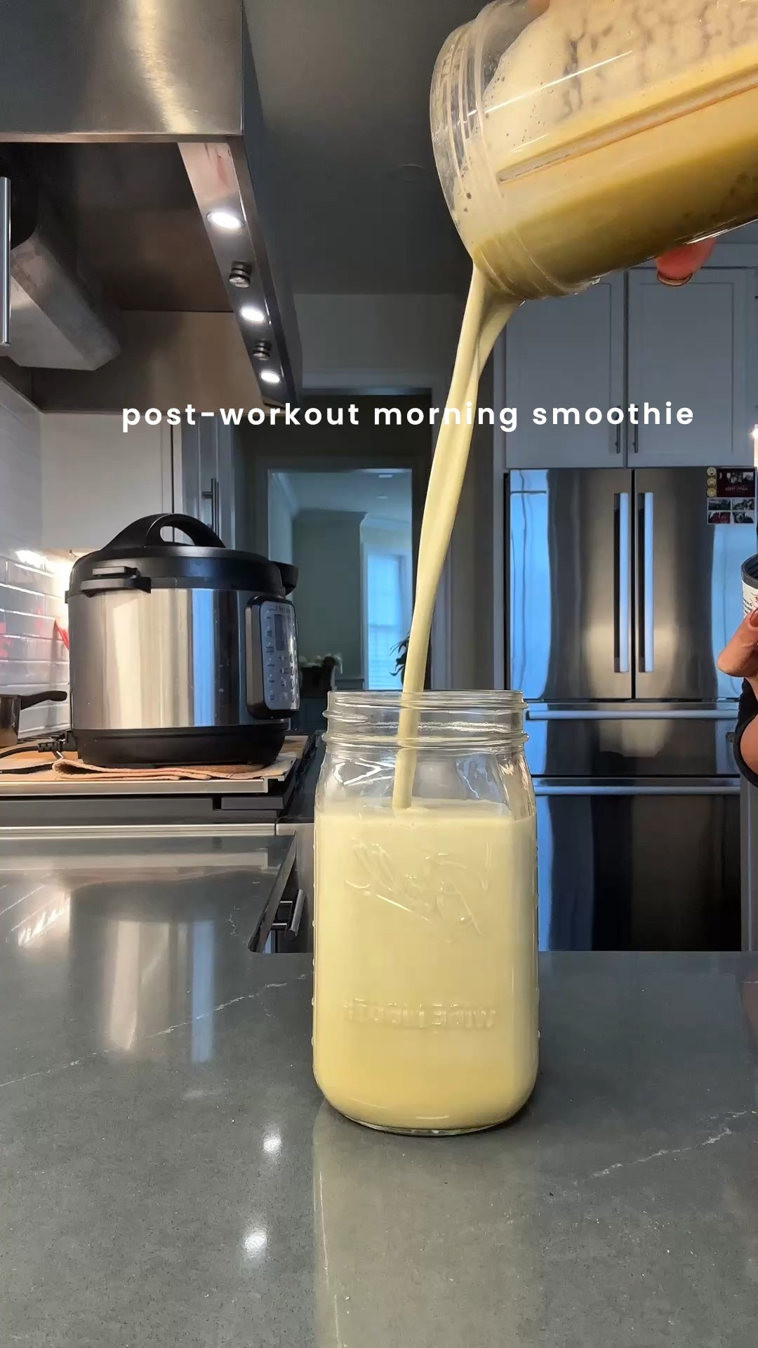 Post-workout morning smoothie 

#LTKselfcare #LTKfitnessgoals #LTKdayinmylife