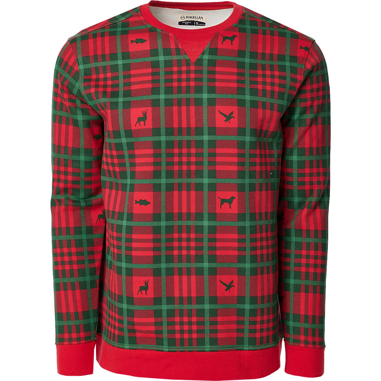Magellan Outdoors Men’s Holiday Fleece Crew Neck Sweatshirt | Academy Sports + Outdoors