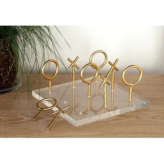 Gold Acrylic Glam Game Set 5 x 8 x 8 - 8 x 8 x 5 | Bed Bath & Beyond