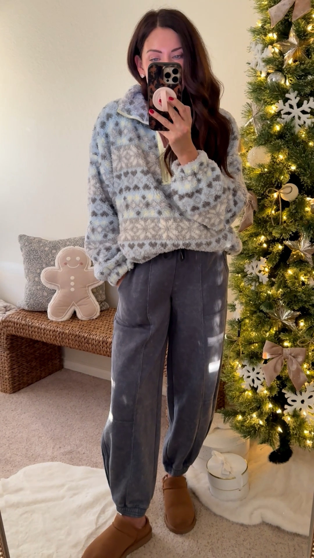 Large cozy Walmart pullover
Xs barrel sweats

#LTKHoliday #LTKGiftGuide #LTKSaleAlert