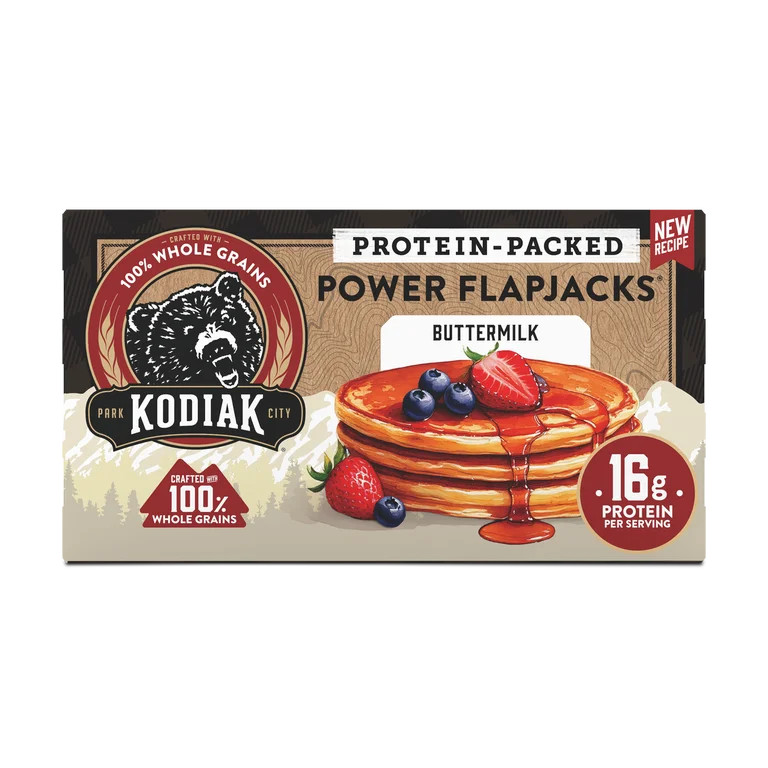 Kodiak Protein-Packed Buttermilk Power Flapjacks, 15.38 oz, 12 Count (Frozen) | Walmart (US)