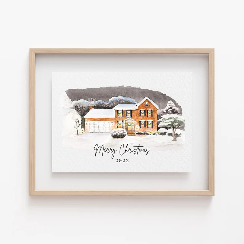 Custom Watercolor House Painting Printhouse Painting From - Etsy | Etsy (US)