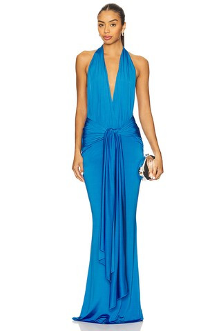 x Christina Elezaj Coralie Gown in Chartreuse | Revolve Clothing (Global)