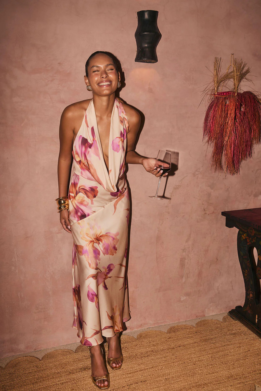 Valentina Light Pink Floral Maxi Dress | 12th Tribe | 12th Tribe