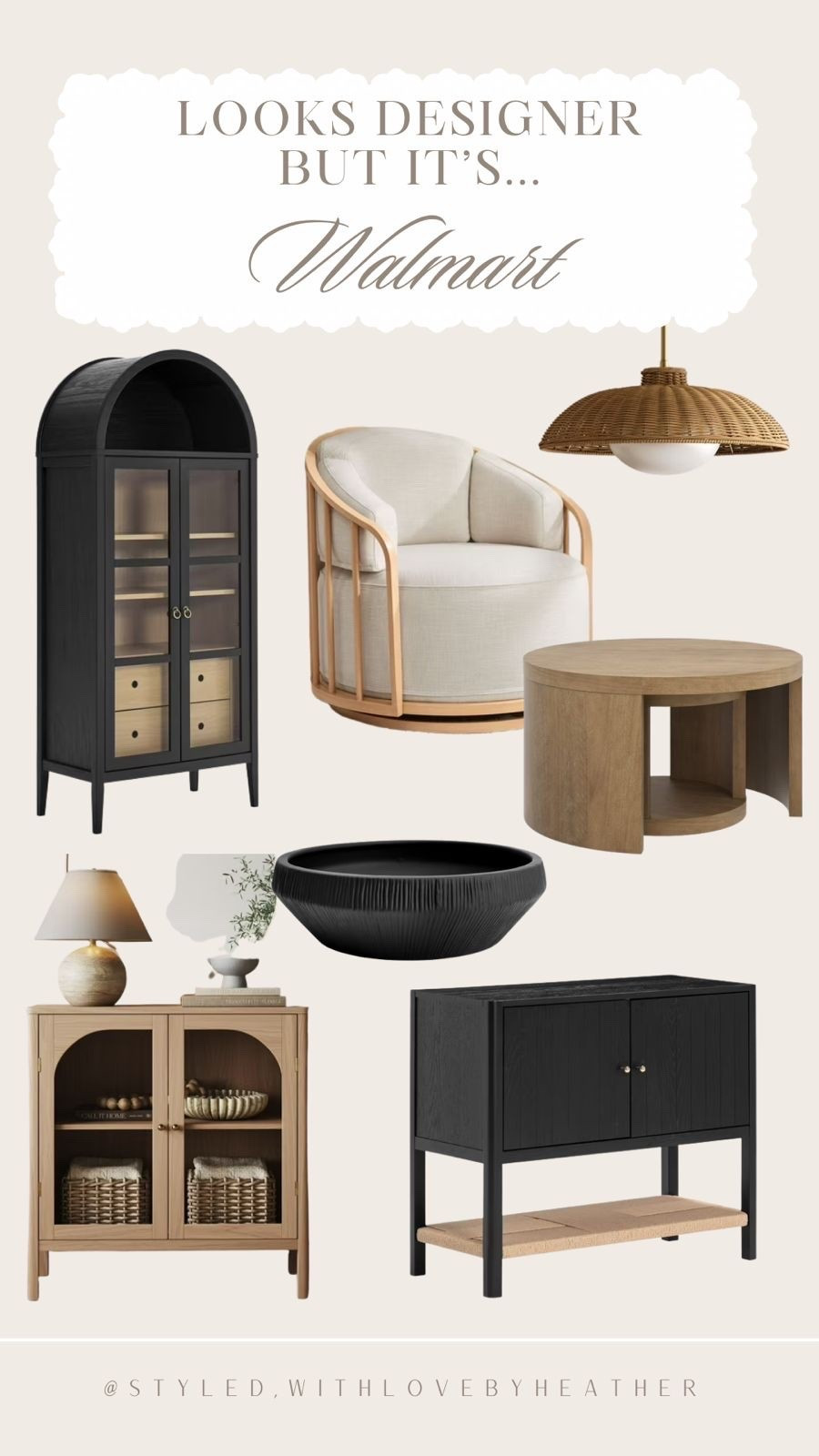 Walmart Home Finds 🖤🤍

I had to do a double take… these look like they belong in a high-end designer showroom, but they’re actually from Walmart. 🤍

Loving the mix of warm wood tones, woven textures, and timeless black accents. These are the kind of pieces that instantly make a space feel elevated without the luxury price tag.

#WalmartFinds #HomeDecor

#LTKeurope #LTKhome