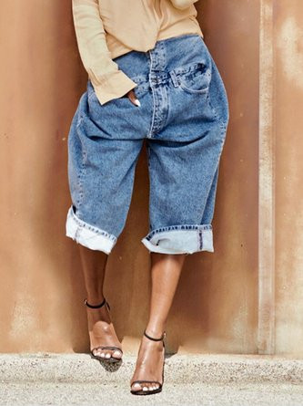Loose Denim Casual Jeans | Stylewe