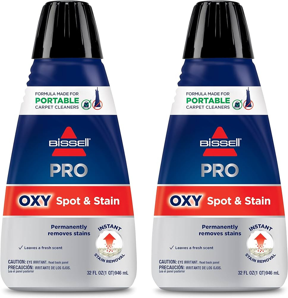 Bissell Professional Spot and Stain + Oxy Portable Machine Formula, 2-Pack, 20389, 64 Fl Oz | Amazon (US)