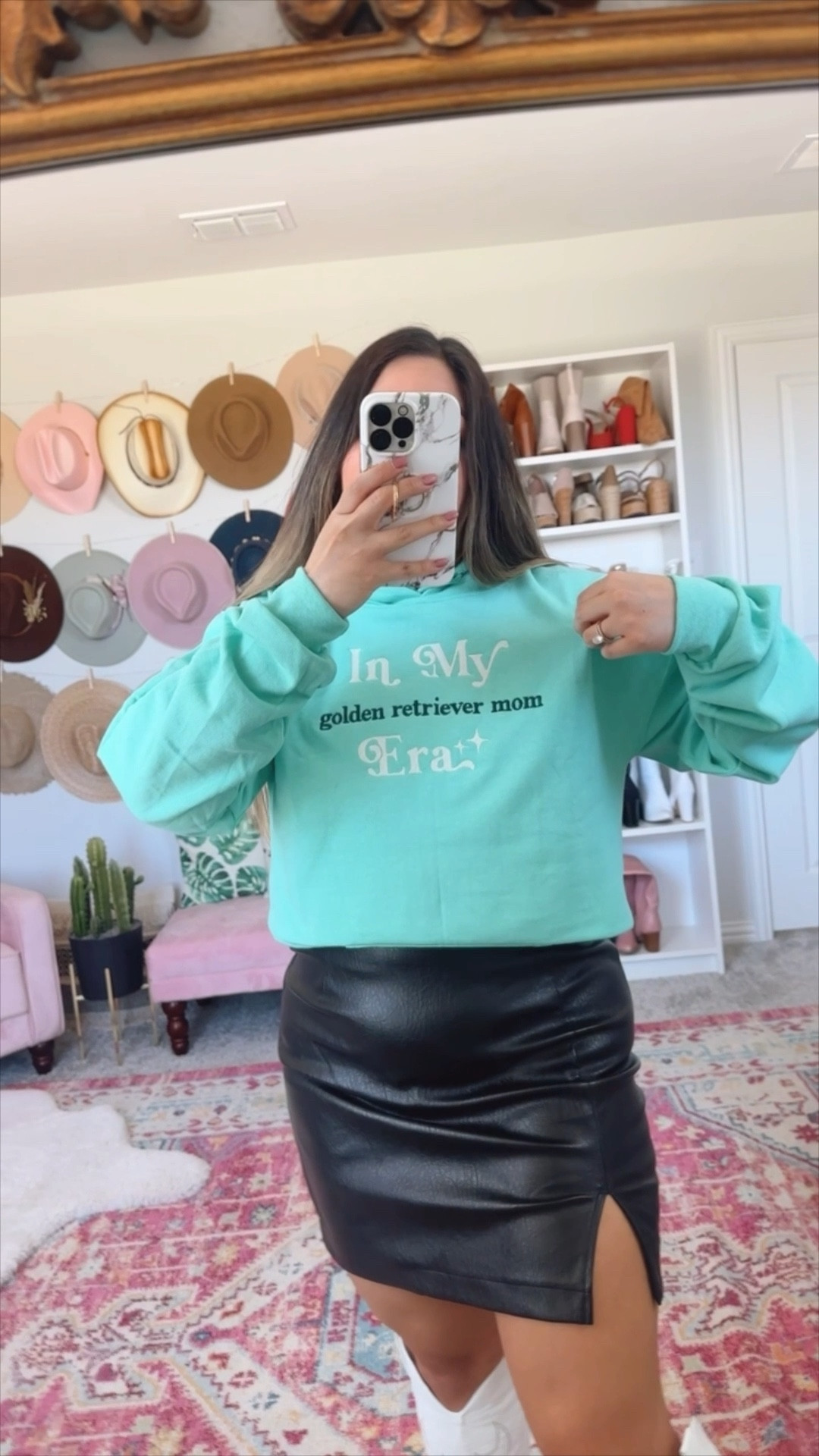 Make It Yours™ 'In My ___ Era' Hoodie - wearing medium in cool mint

Swiftie hoodie, swiftie sweater, swiftie sweatshirt, eras hoodie, eras sweater, eras sweatshirt, In my era hoodie, in my golden retriever mom era, fall fashion, fall style, fall look, fall outfits, fall boots, united monograms haul, fall sweater, fall sweatshirt, fall hoodie, cozy hoodie, casual style, casual outfit, teacher outfits, faux leather skirt, faux leather mini skirt, fall skirt, western boots, cowboy boots, loft skirt, loft outfit, midsize fashion, midsize look, midsize outfit, midsize style, knee high boots, amazon fashion, amazon boots, amazon outfit, um haul 

#LTKSeasonal #LTKmidsize #LTKfindsunder50