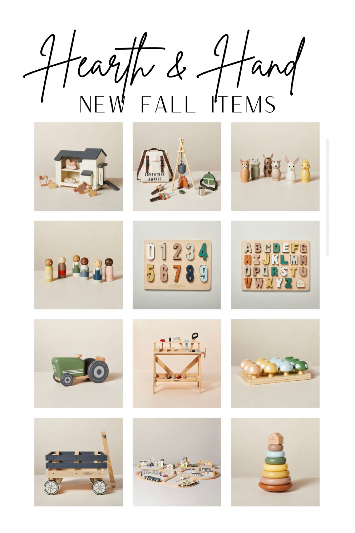 Target, hearth and hand just released all of their new fall items and there are so many cute ones, especially kids, wooden toys!

#LTKhome #LTKkids #LTKSeasonal
