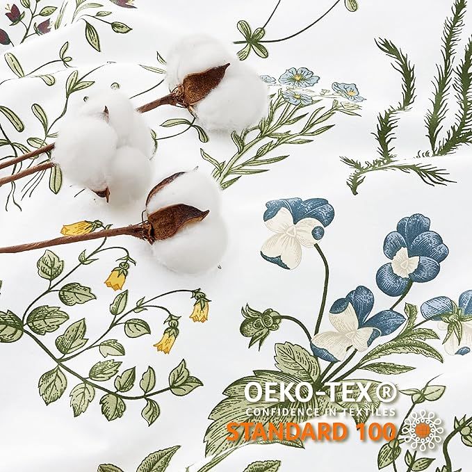Bedsure Duvet Cover King Size - 100% Cotton Reversible Floral Duvet Cover Set with Zipper, Soft &... | Amazon (US)