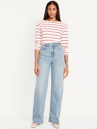 Curvy Extra High-Waisted Wide-Leg Jeans | Old Navy (US)