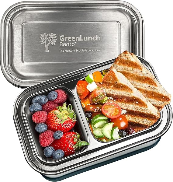 GreenLunch Bento Stainless Steel Bento Box, BPA-Free Lunch box with Snack Pods & Crack-Resistant ... | Amazon (US)