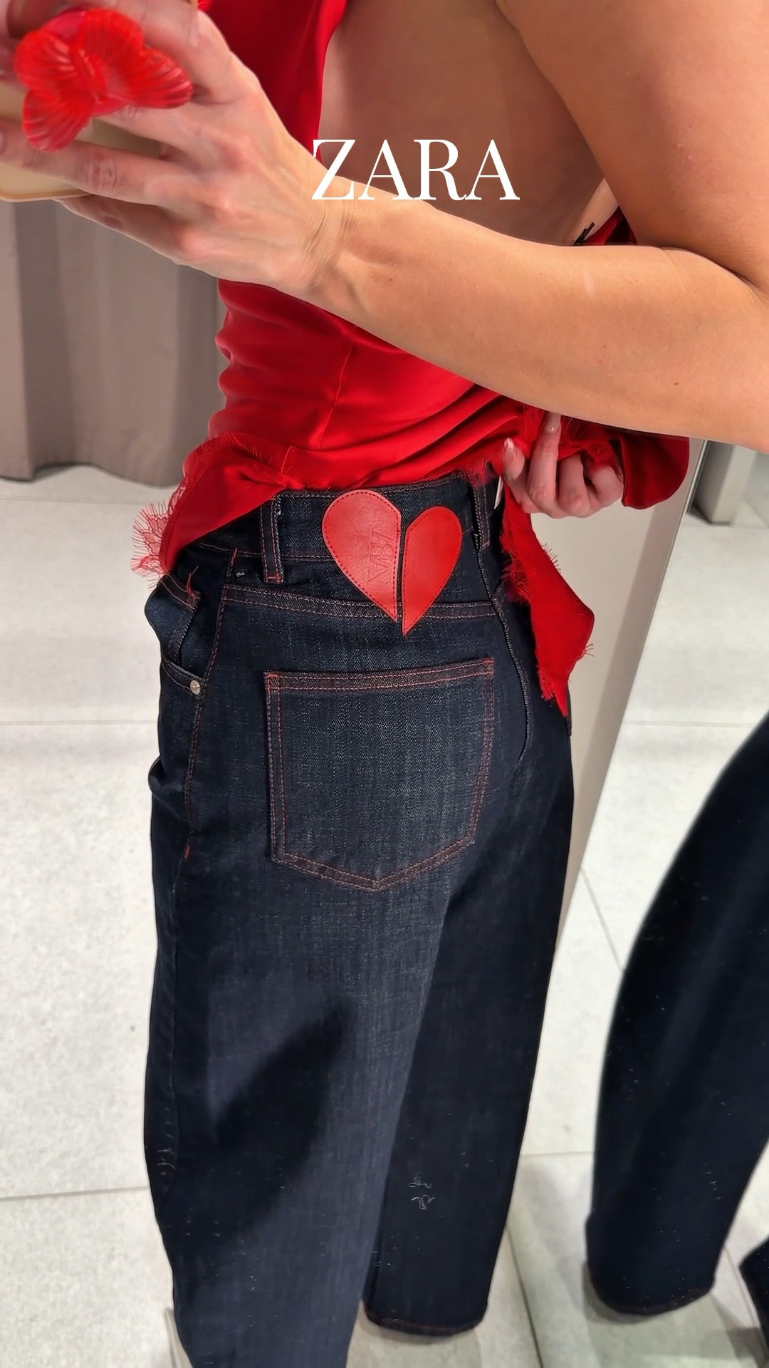 Zara valentines collection 😍 @Zara 
These jeans have a heart on the back ❤️

I can’t link Zara but here are the codes! 

Jeans: 6147/112/407
Top: 2298/051/600

#LTKValentine #LTKTall #LTKootd