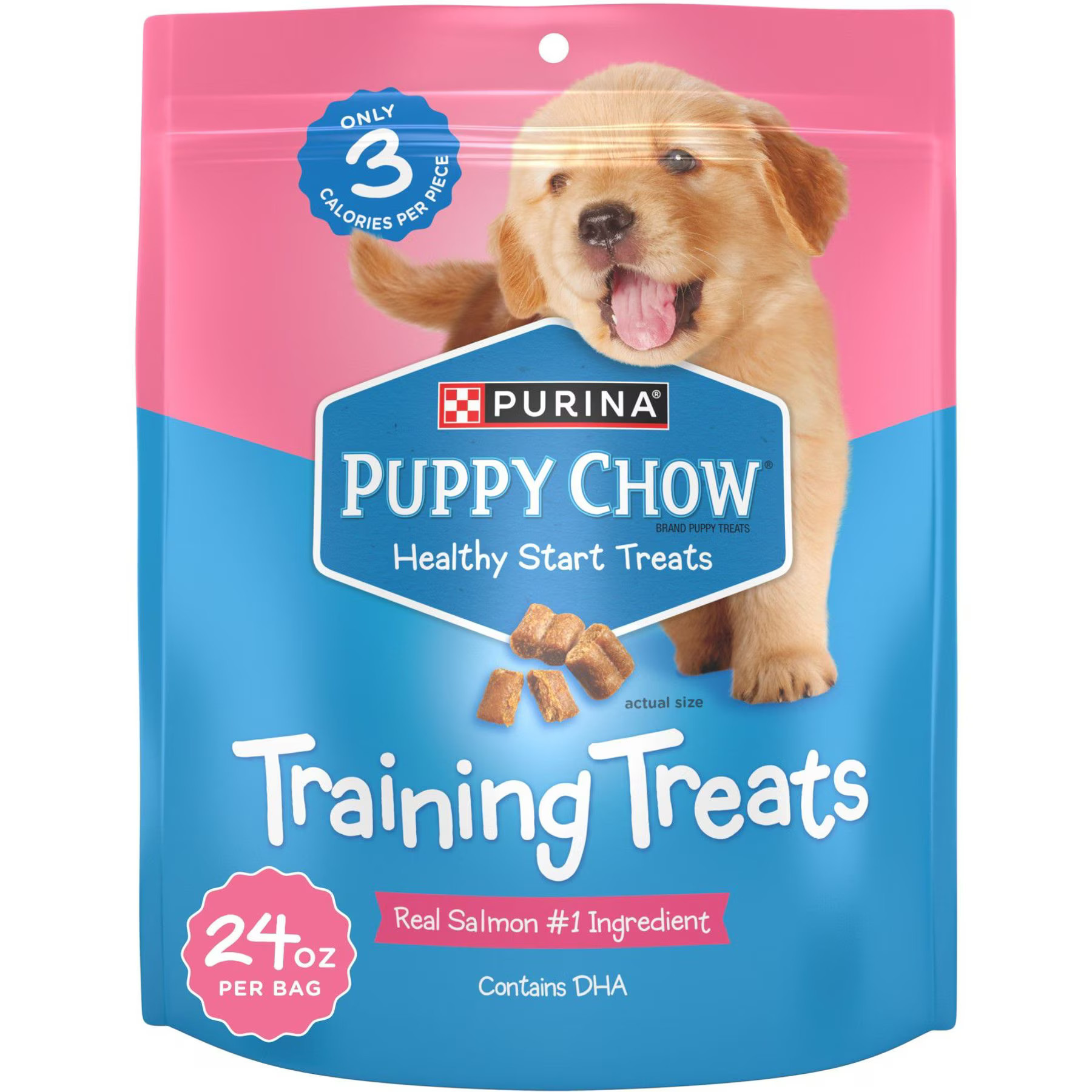 Puppy Chow Healthy Start Salmon Flavor Training Dog Treats, 24-oz pouch | Chewy
