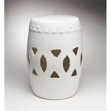 Zeckos White Finish Ceramic Garden Stool | Walmart (US)