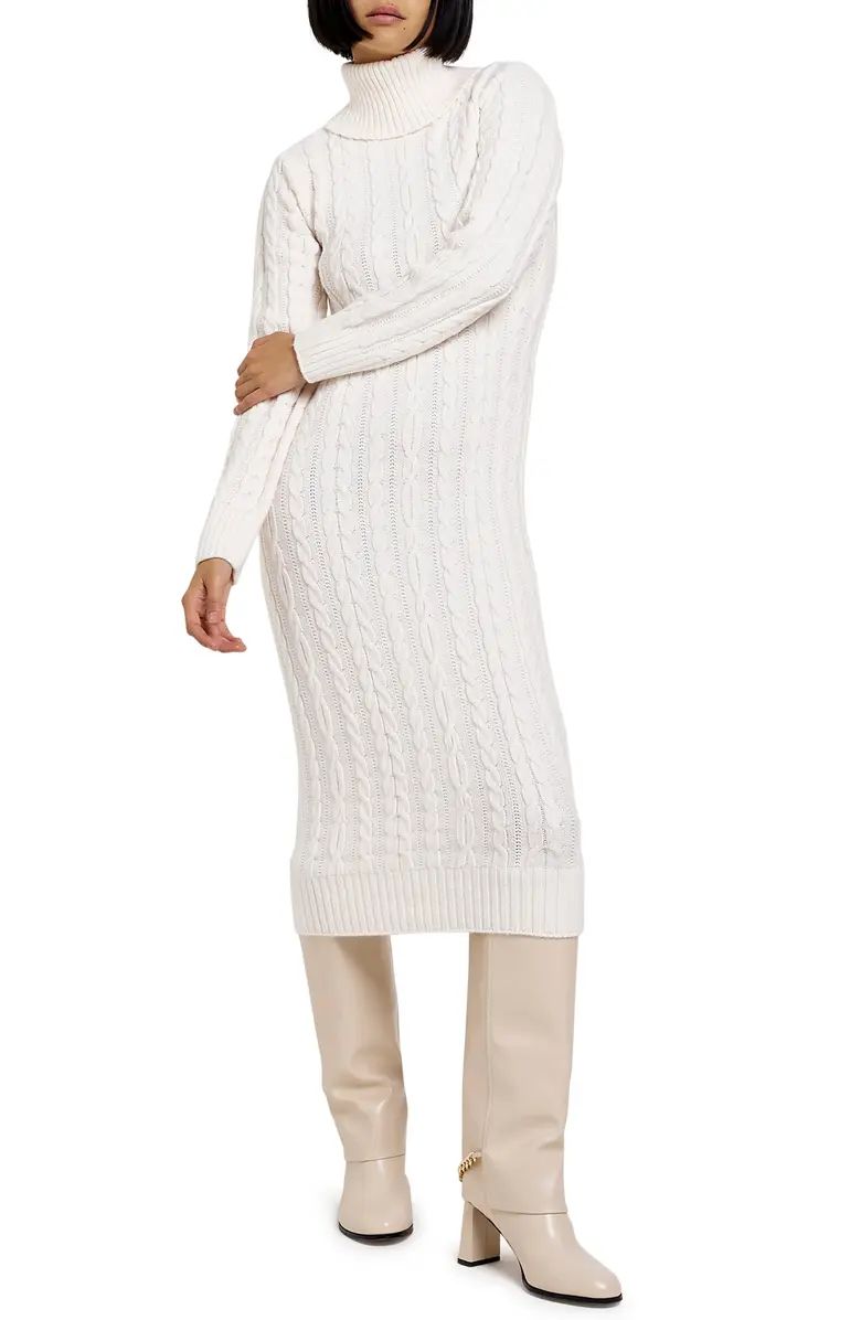 Long Sleeve Cable Sweater Dress | Nordstrom