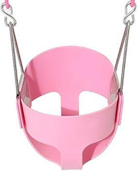 Pink Swing Set - Toddler High Back Full Bucket Swing - Heavy Duty Swing Seat - Swing Set Accessor... | Amazon (US)