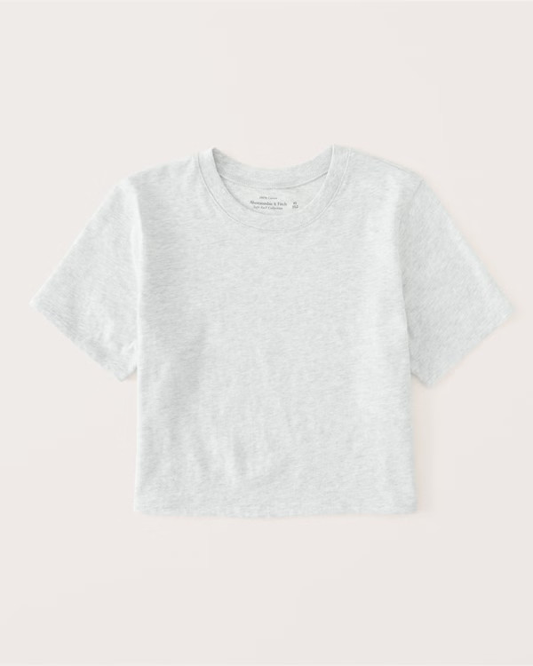 Classic Crop Essential Tee | Abercrombie & Fitch (US)