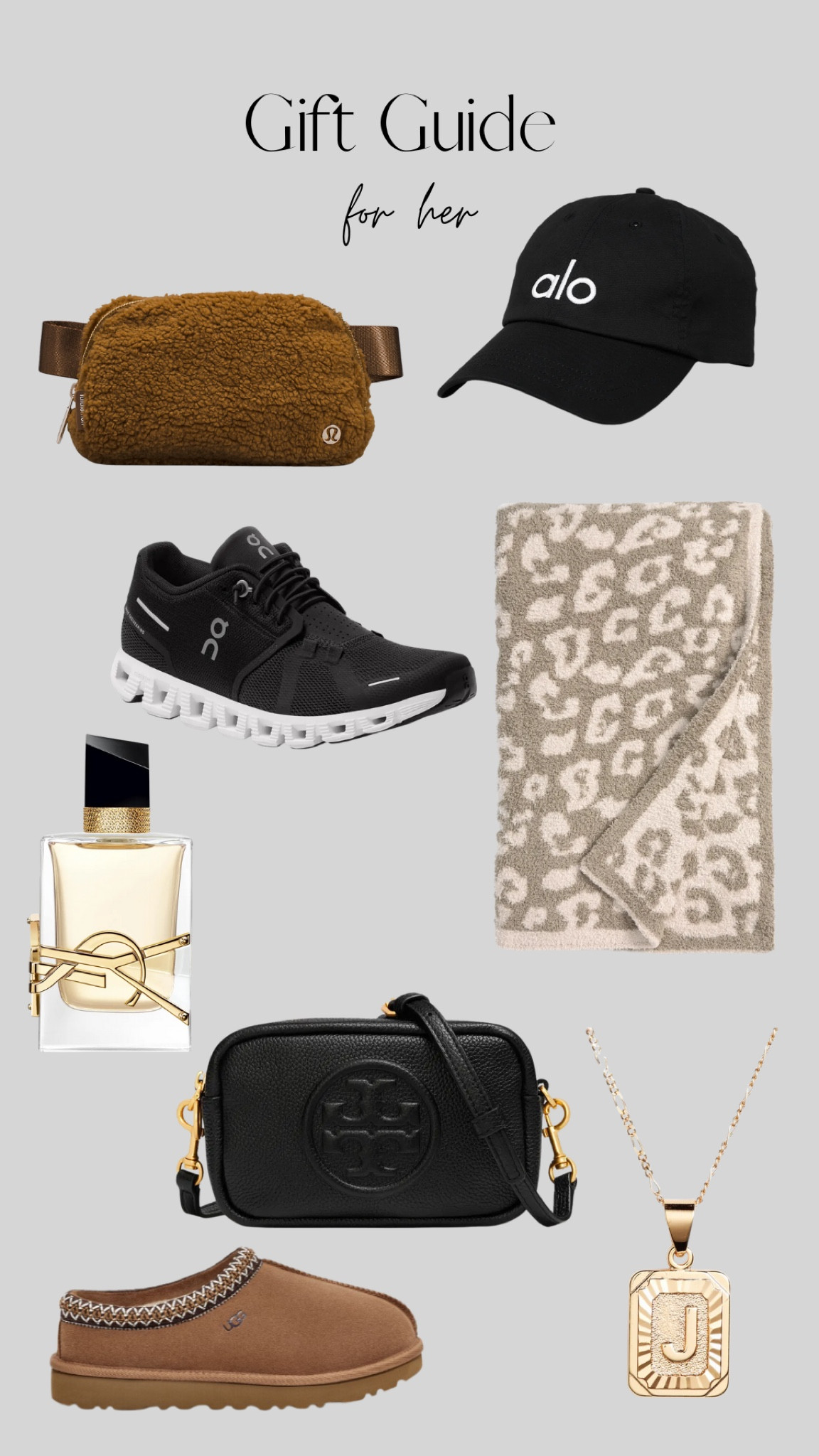 Gift guide for her! 
Ugg
On cloud
Barefoot dreams
Tory Burch
YSL
Alo yoga
Nordstrom 
Lululemon

#LTKGiftGuide #LTKHoliday #LTKunder100