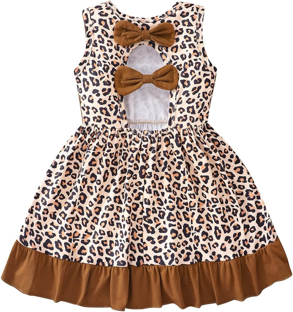 Popshion Toddler Girls Dresses Sleeveless Back Bowknot Dress Baby Girl Summer Clothes Kids Birthd... | Amazon (US)