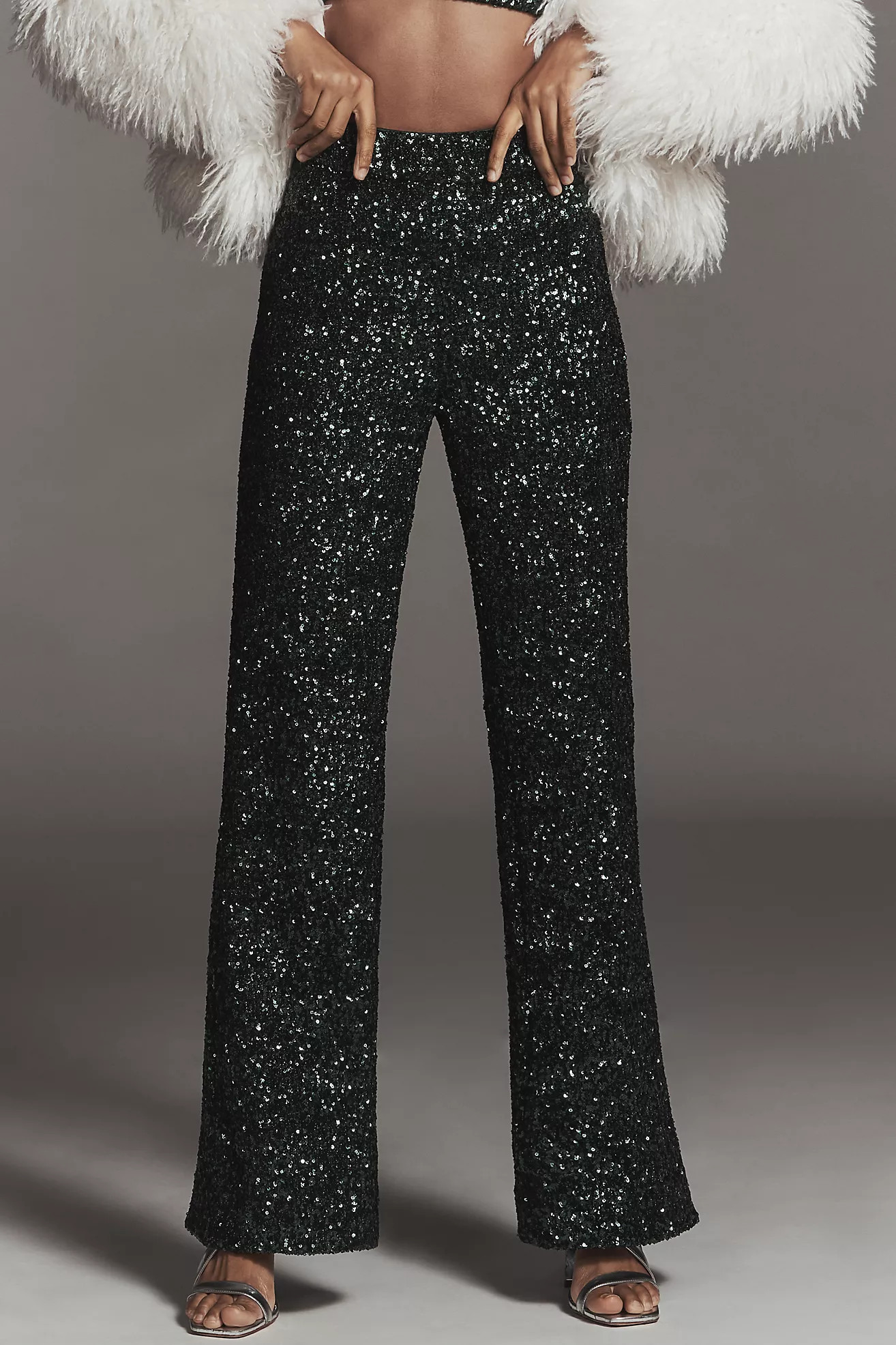Endless Rose Sequin High-Rise Wide-Leg Pants | Anthropologie (US)