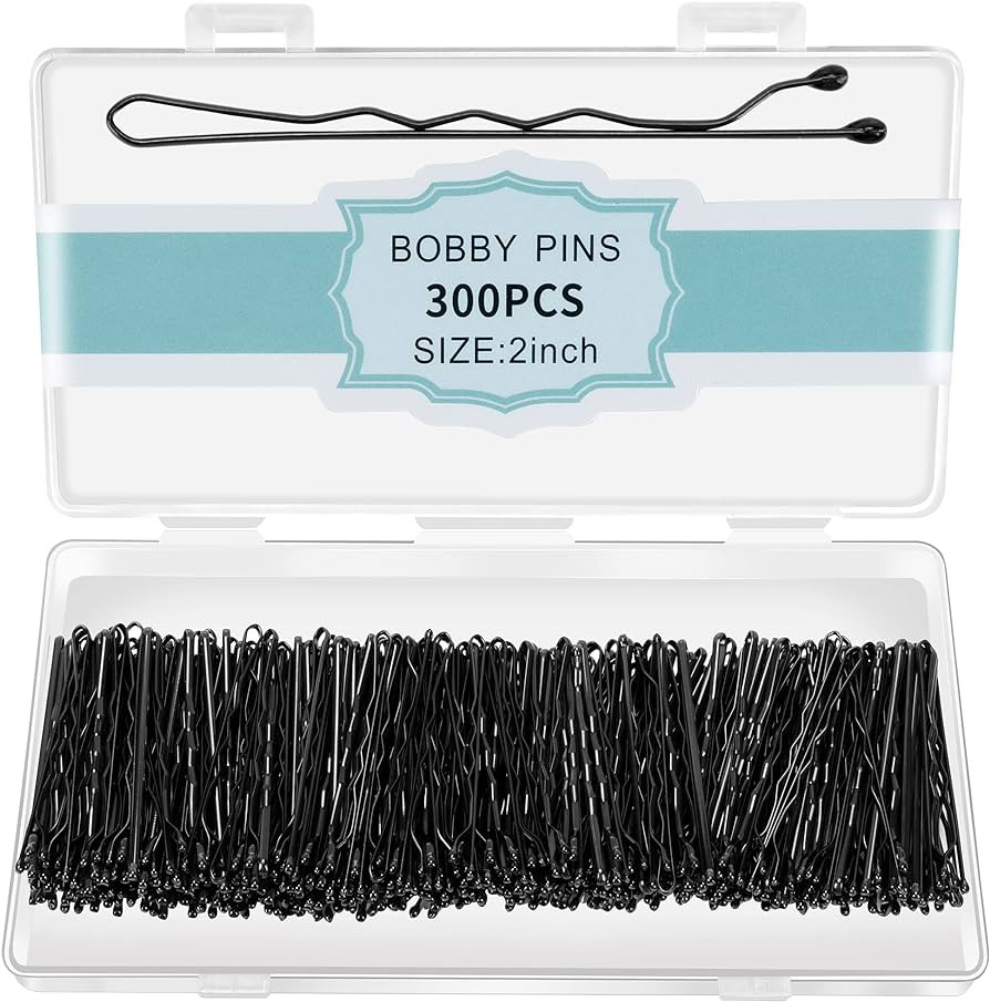 300 Pcs Bobby Pins Black, Black Hair Pins for Women Girls and Kids, Invisible Wave Hair clips Bul... | Amazon (US)