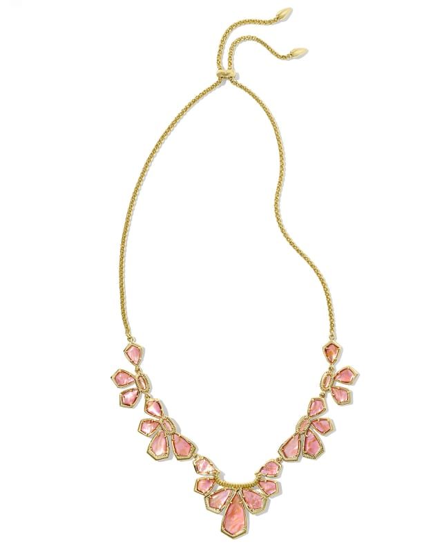 Layne Gold Statement Necklace in Light Pink Iridescent Abalone | Kendra Scott | Kendra Scott