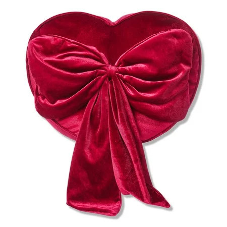 Heart-Shaped Decorative Pillow, Red, 14", Valentine's Day by Way To Celebrate | Walmart (US)