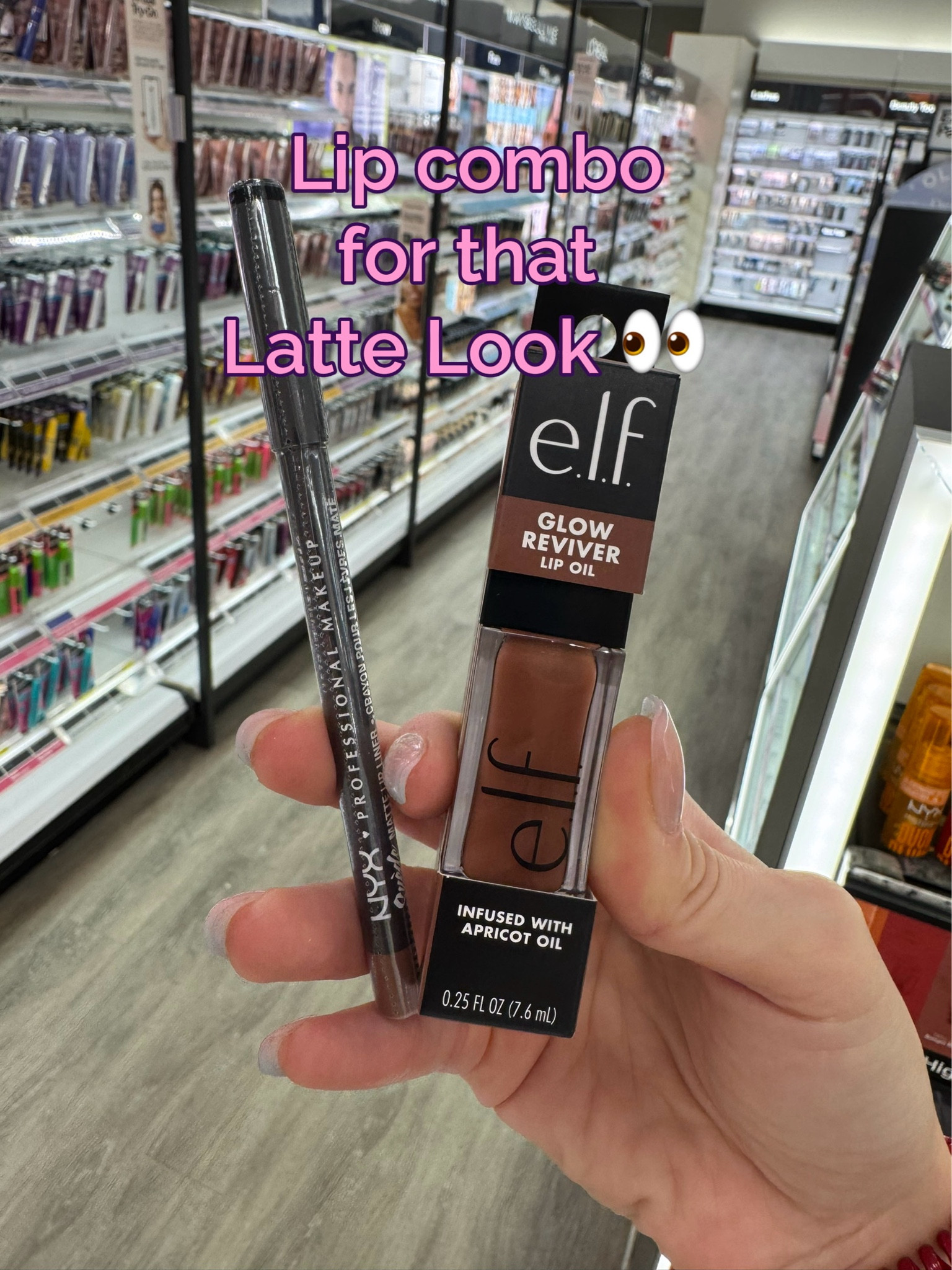 Need an affordable latte lip oil combo? 
I got you 😉 
Elf lip oil in Honey Talks $8
NYX matte lip liner in London $4.99
Purchased from: Target 

#LTKBeauty