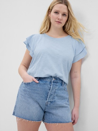 Ruffle Sleeve T-Shirt | Gap Factory