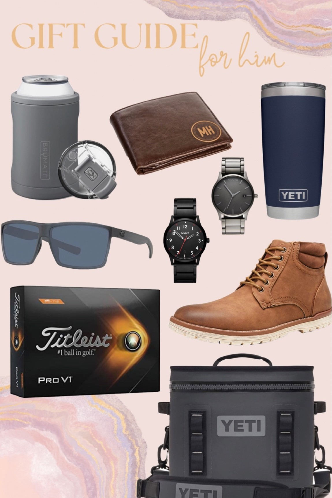 gift guides for him. yeti cooler. brumate cna holder. shoes. golf balls. watches  

#LTKHoliday #LTKmens #LTKSeasonal