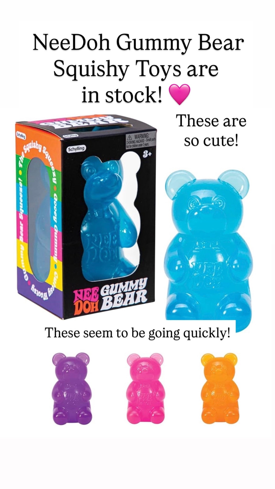 Cutest  NeeDoh Gummy Bears are back in stock!!!! 

#LTKKids
