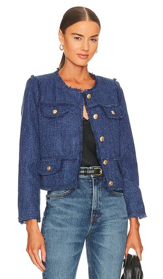 Clarke Tweed Jacket in Indigo | Revolve Clothing (Global)