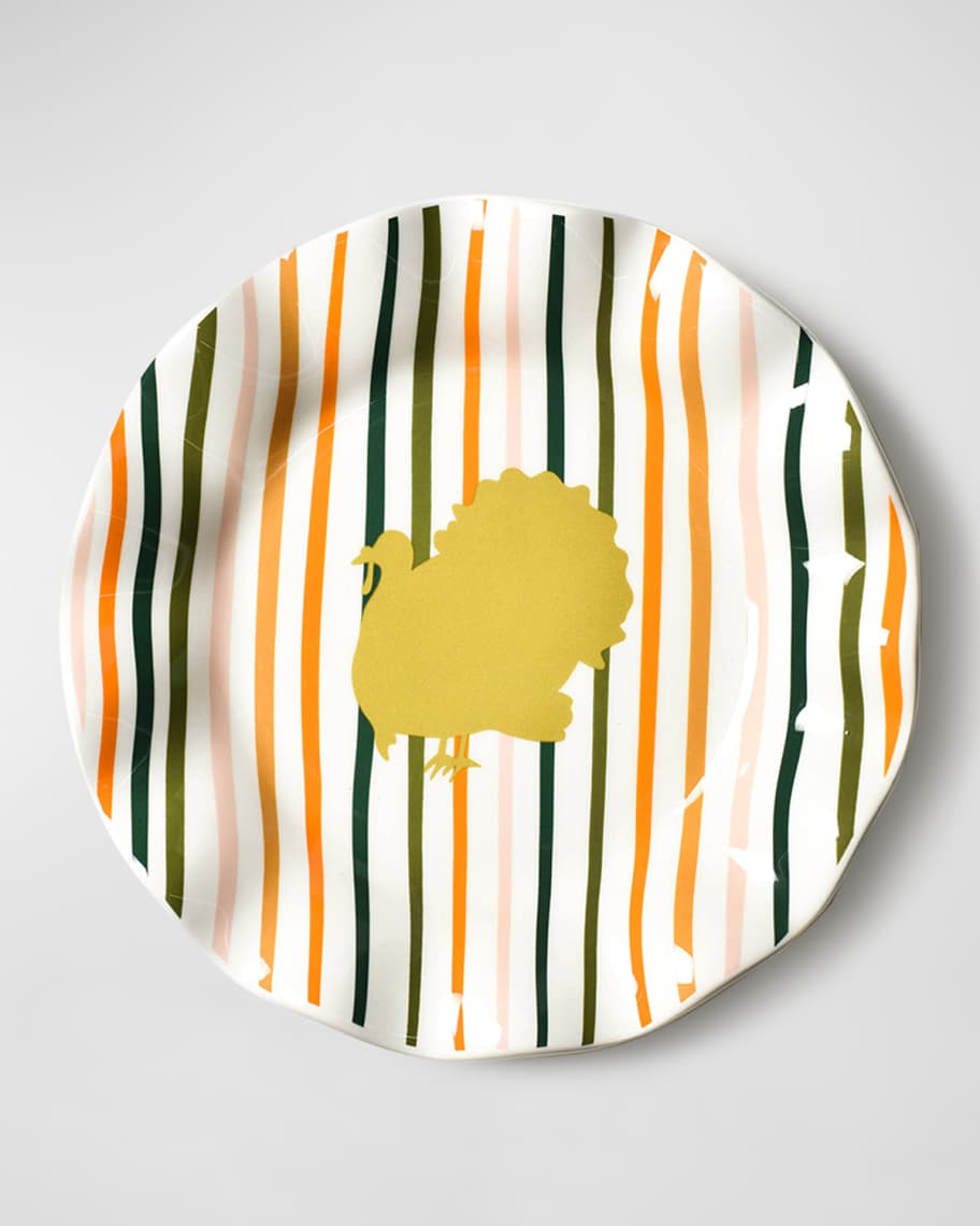 Turkey Stripes Ruffled Dinner Plate | Neiman Marcus