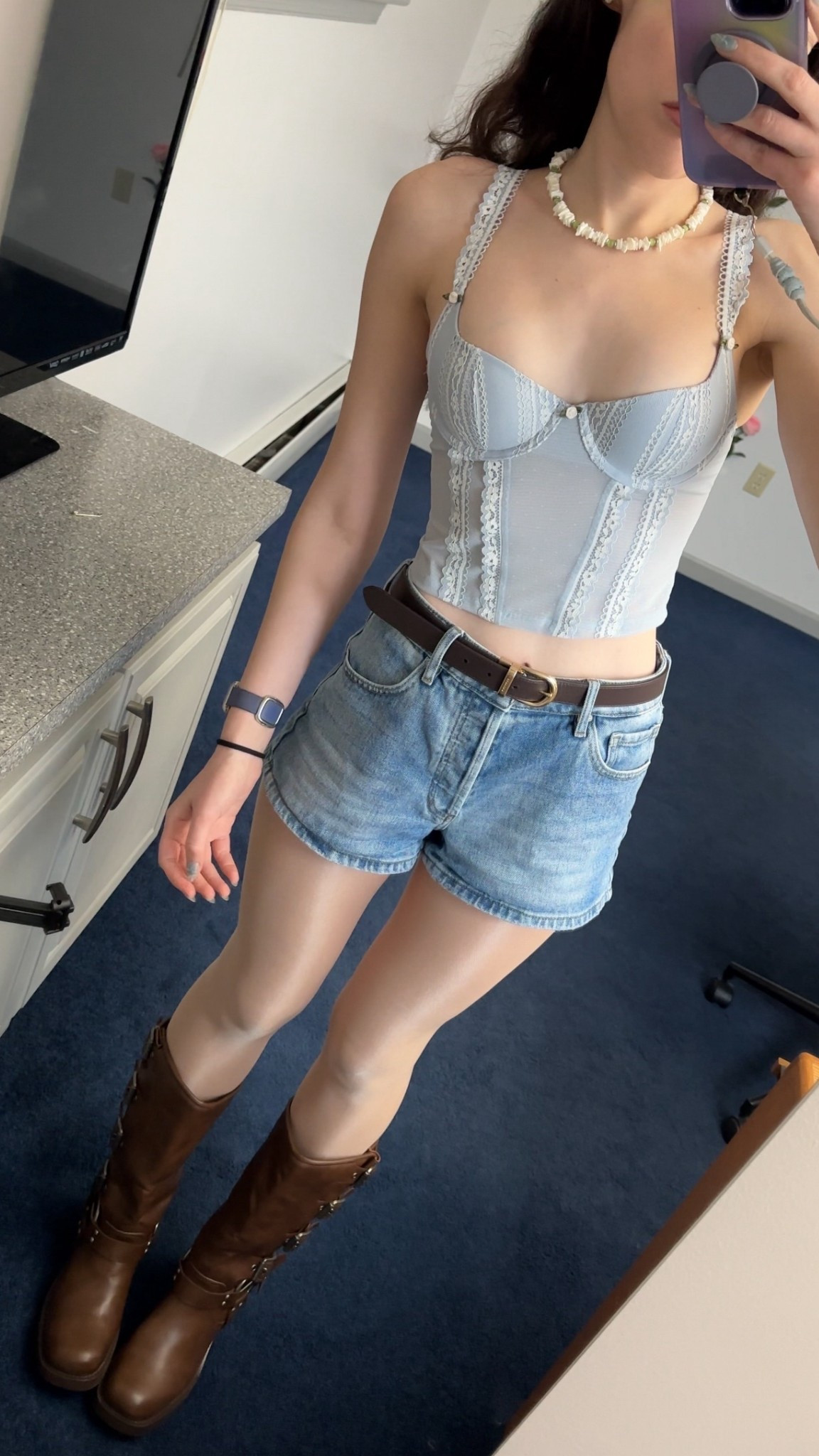 might have to go with jeans but I really wanted to wear the boots, idk. Glad it’s warm for once.

#LTKFestival #LTKootd #LTKgrwm