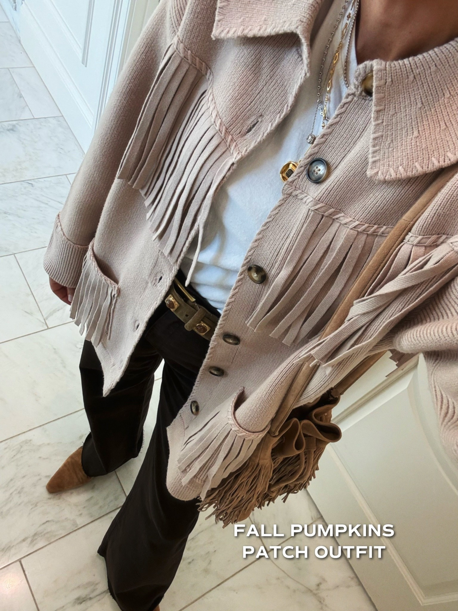 Love this chocolate brown denim fall fit