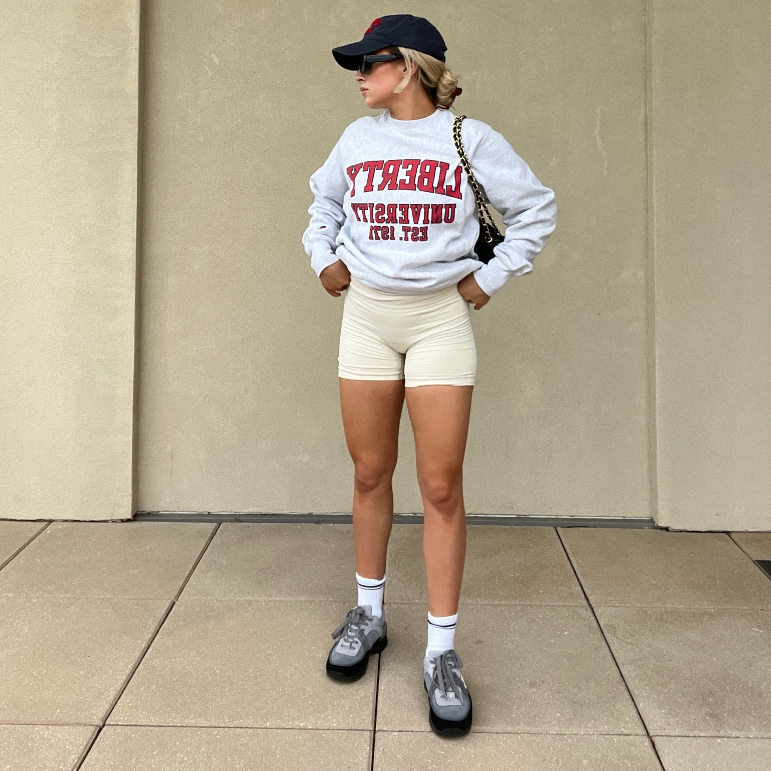 What a surprise, another Amazon set style. I bet you’re sick of these. I’m wearing my college crew neck and hat but i put other options as well. My shoes are Chanel replica but I put a similar alternative that are just as adorable! 

#LTKfit #LTKunder50 #LTKstyletip
