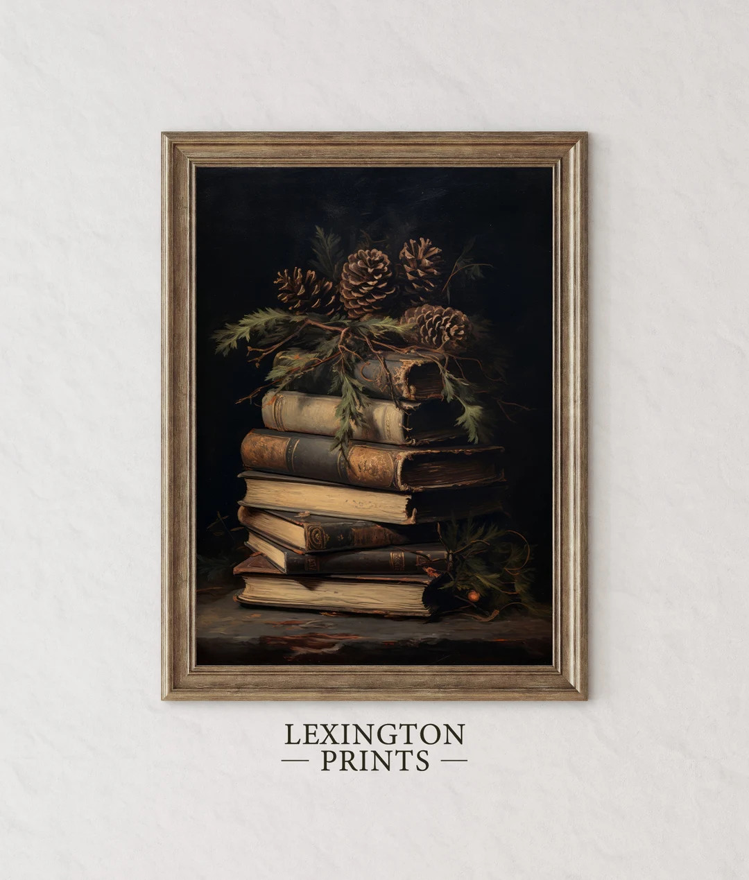 Rustic Christmas Wall Art Book Art Still Life Printable - Etsy | Etsy (US)