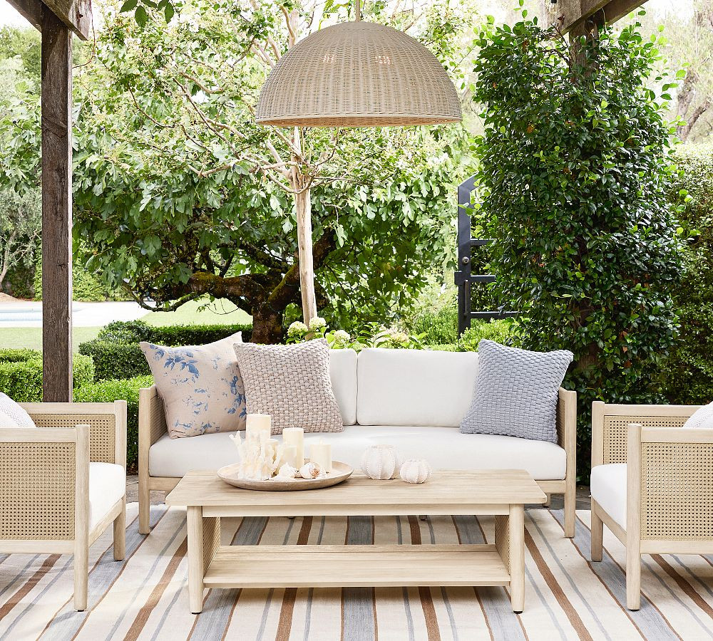 Marina Cane Outdoor Sofa (76") | Pottery Barn (US)