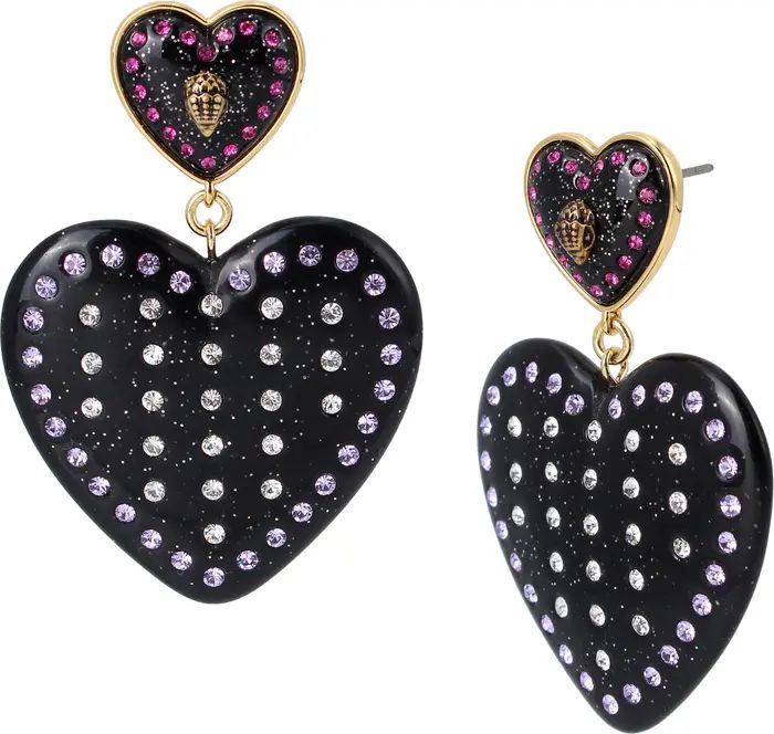 Crystal Heart Double Drop Earrings | Nordstrom